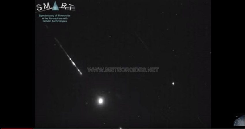 Fireball over the Mediterranean Sea