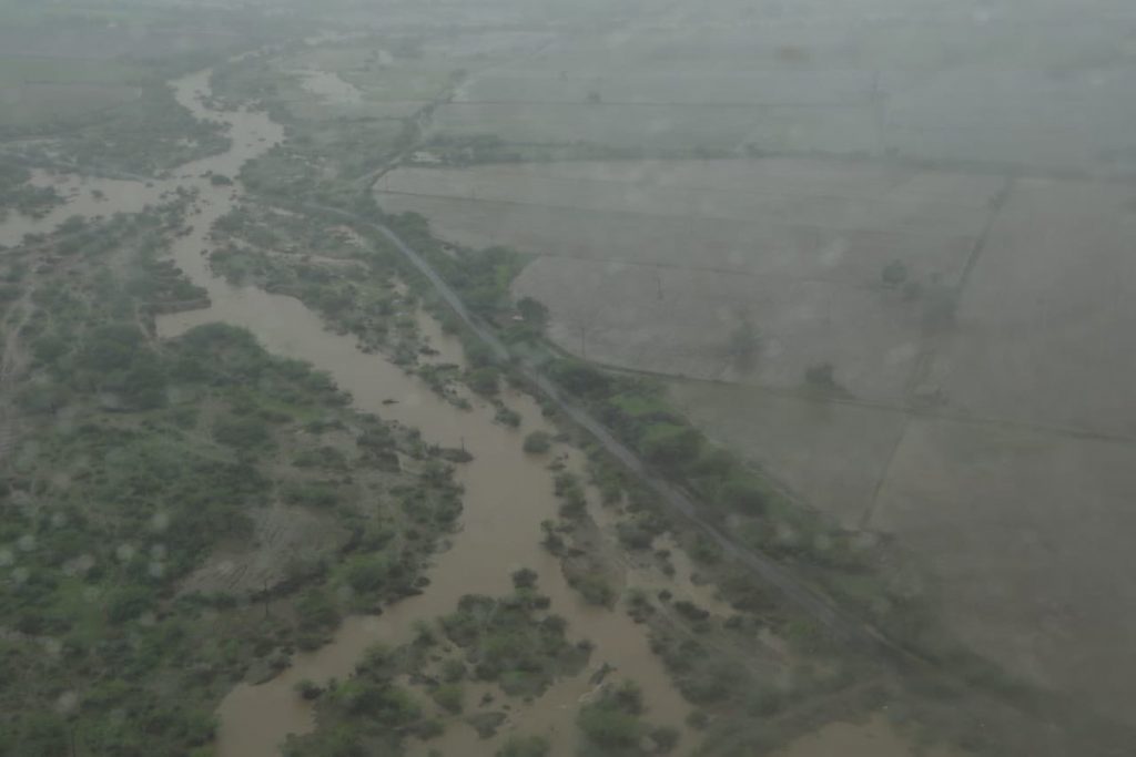 Flooding in Gujarat, India, July 2018.