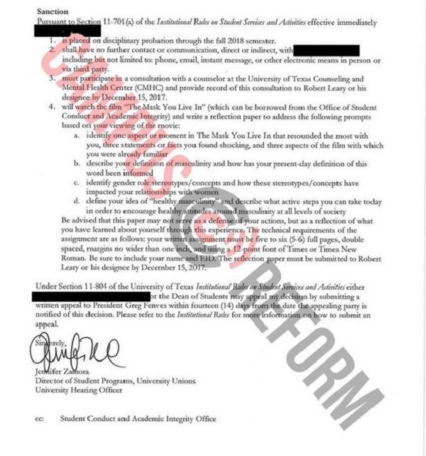 Click to enlarge college punishment
