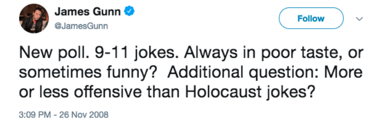 James Gunn tweet