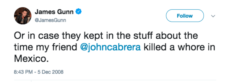 James Gunn tweet