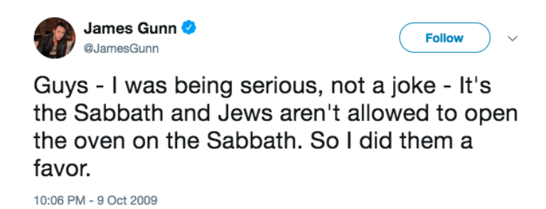 James Gunn tweet
