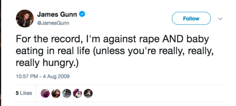 James Gunn tweet