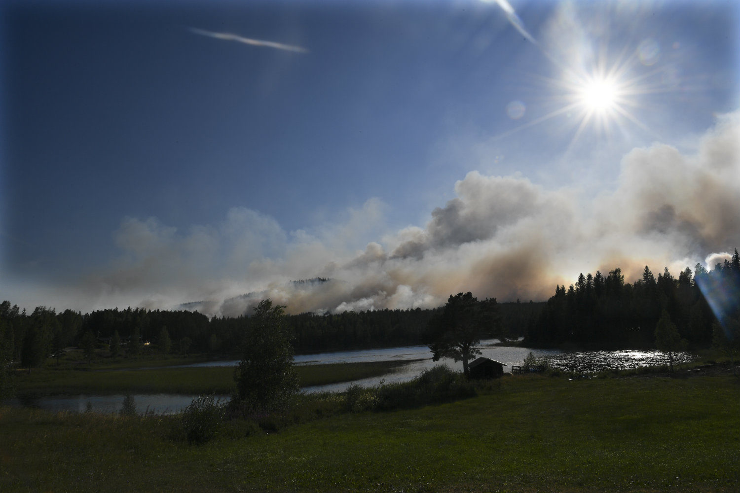 forest fire  Ljusdal Sweden