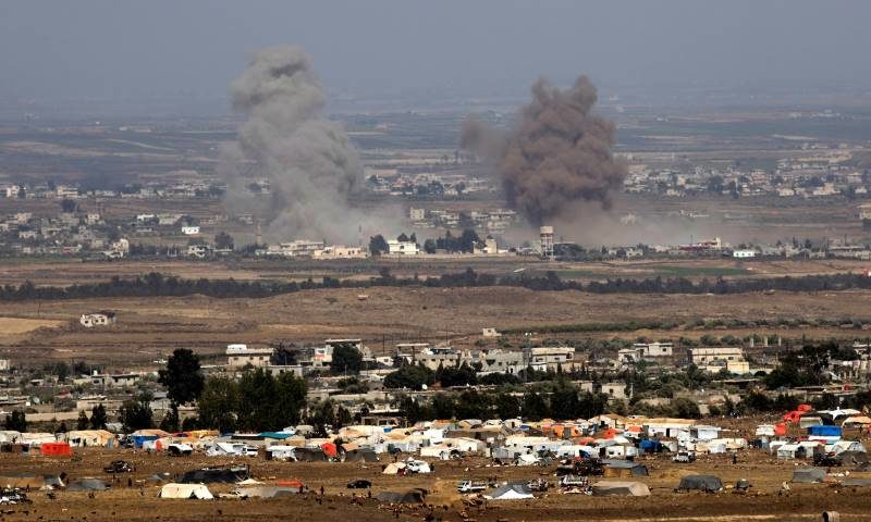 Click to enlarge Russia air strike syria