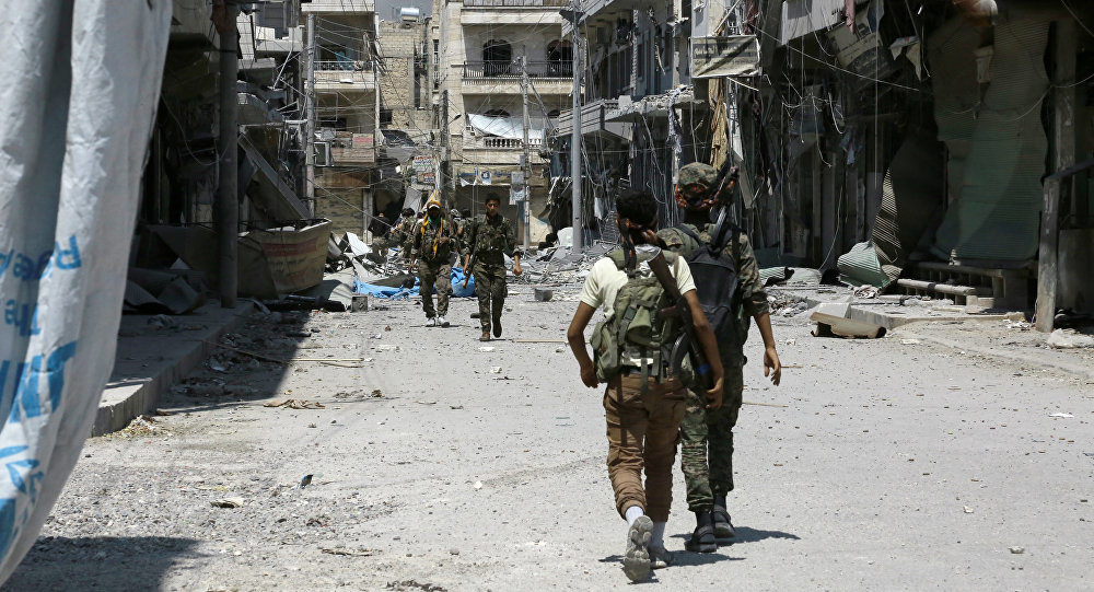 SDF patrolling streets