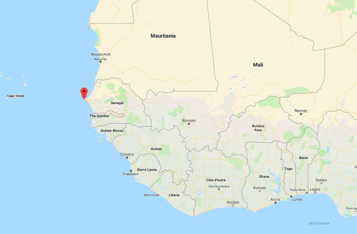Click to enlarge Dakar, Senegal map