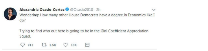 Alexandria Ocasio-Cortez economics degree