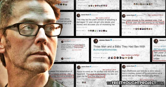 Click to enlarge Jmes Gunn tweets pedophilia