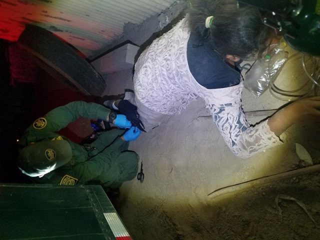 illegal immigrant woman injured leg