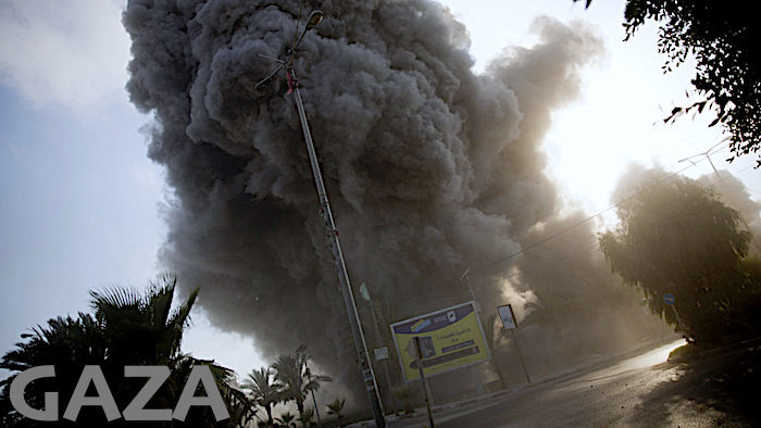 Click to enlarge Gaza airstrike