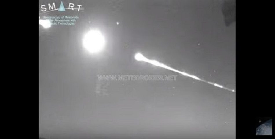 Fireball over the Mediterranean Sea