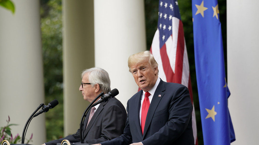 European Commission President Jean-Claude Juncker and US President Donald Trump