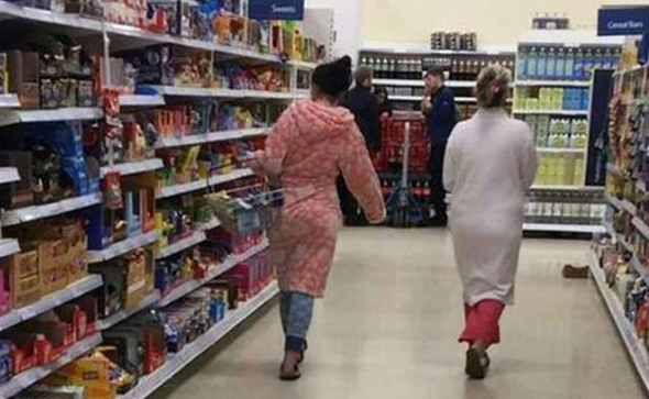 women in supermarket