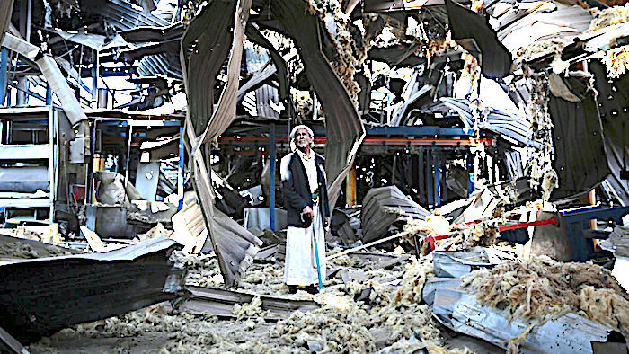 bombed water facility
