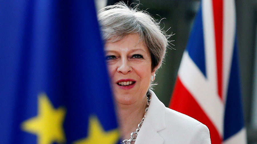 Click to enlarge theresa may flag eu britain
