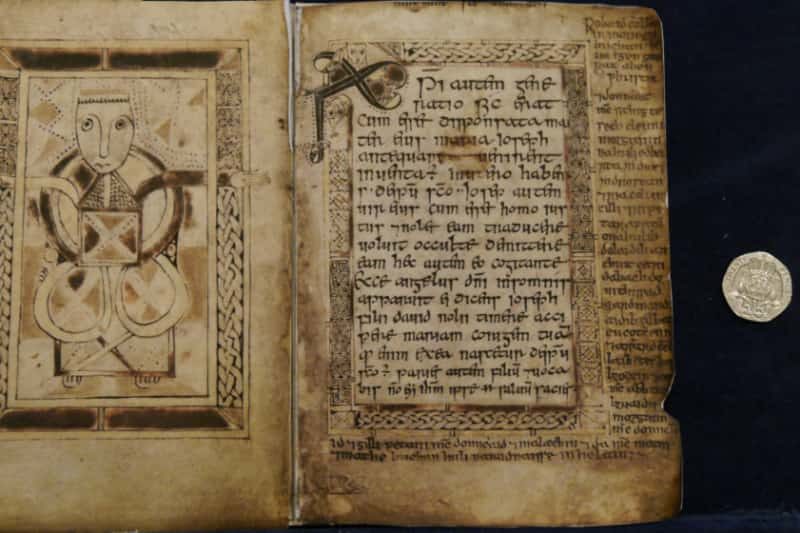 Click to enlarge book of the deer gaelic gospel pictich