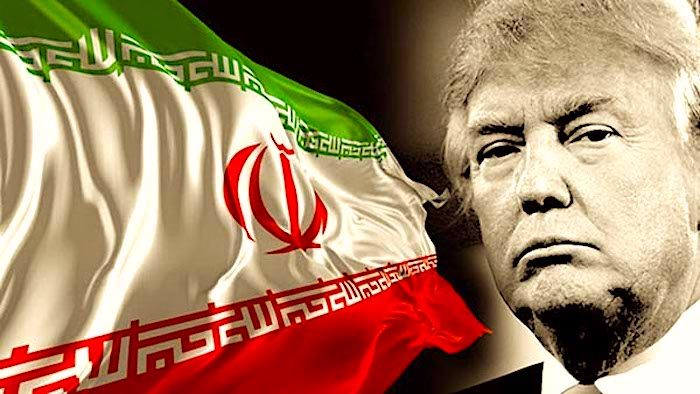 Trump Iran flag