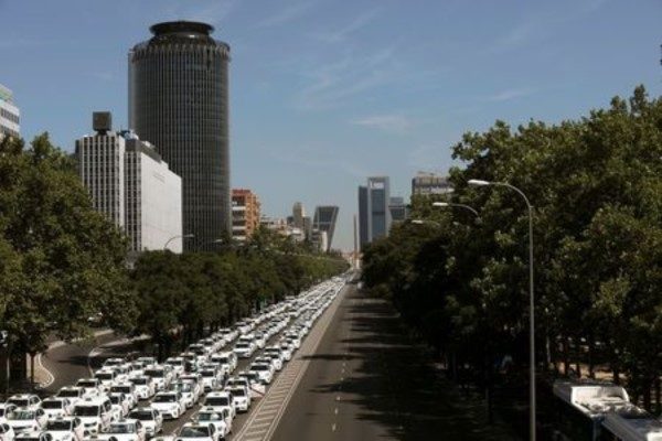 Click to enlarge Taxi strike Spain