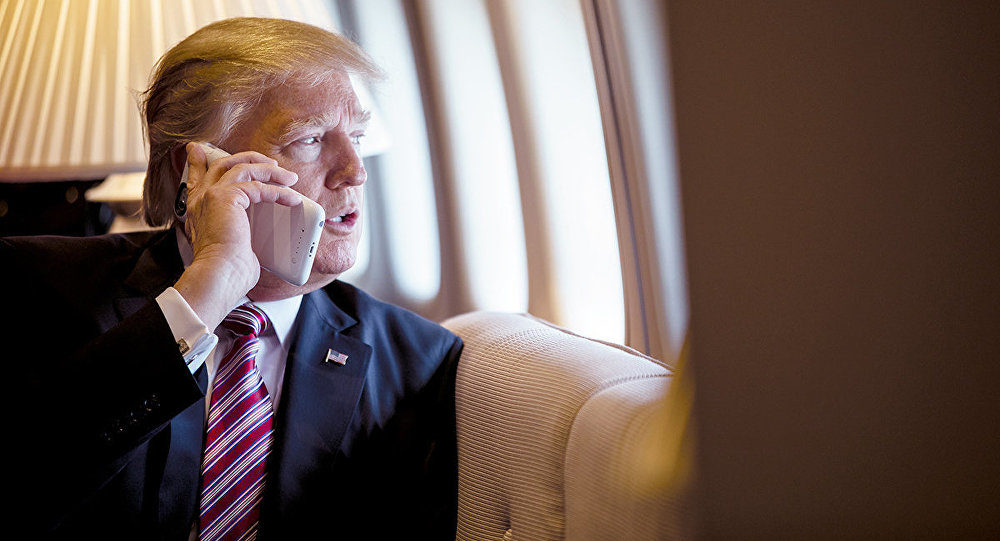 Trump on plane