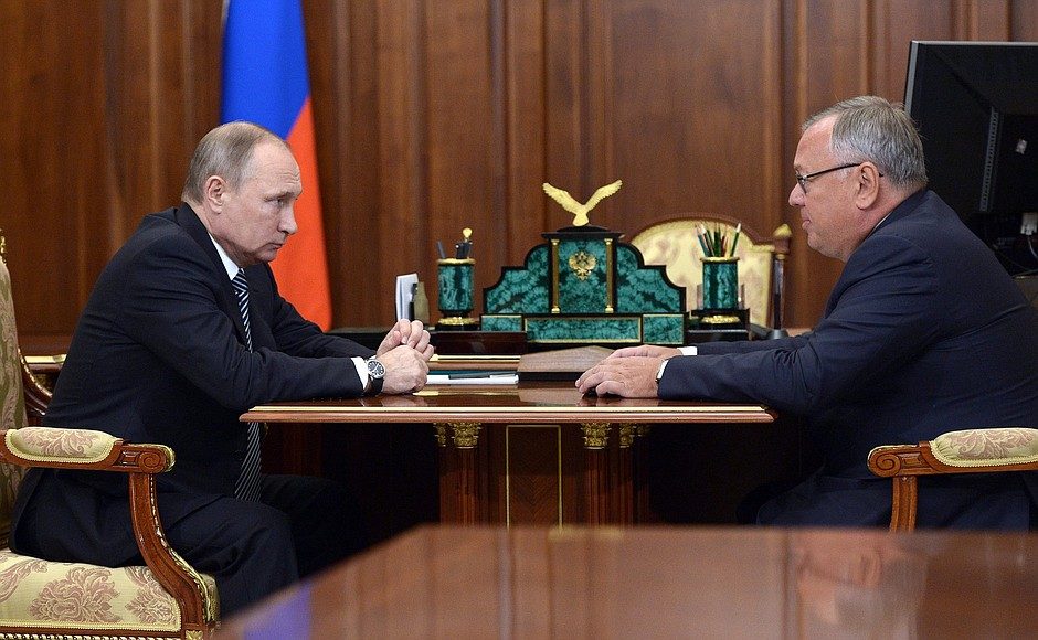 Andrey Kostin and Putin