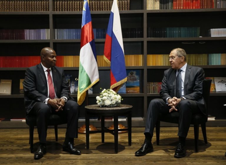 Click to enlarge Lavrov and Faustin-Archange, Central African Republic
