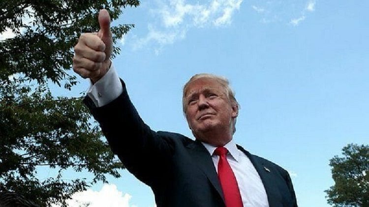 Trump's approval rating at 50%