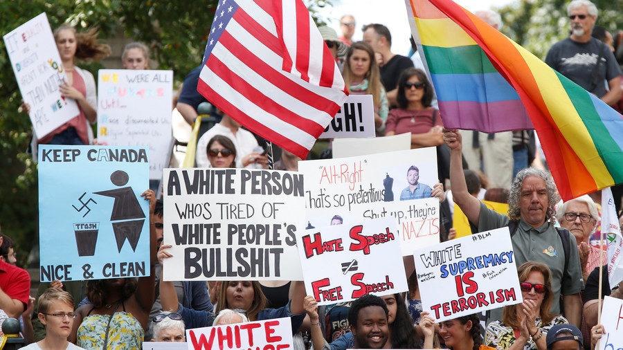 Click to enlarge white supremacy protest