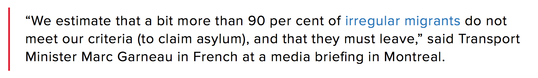 Screen shot immigration quote canada