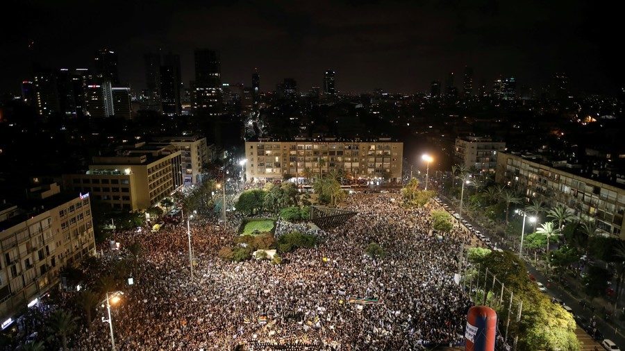 Protest at Tel Aviv, Israel