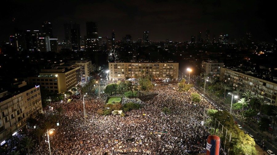 Protest at Tel Aviv, Israel