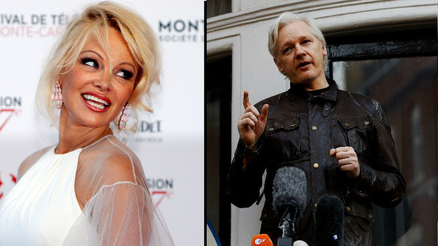 Pamela Anderson, Assange
