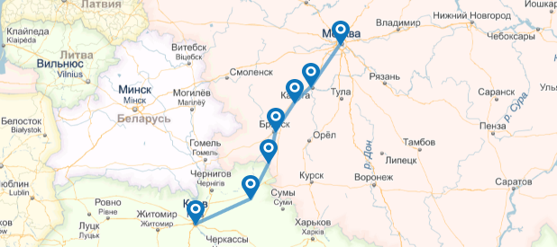train route kiev moscow