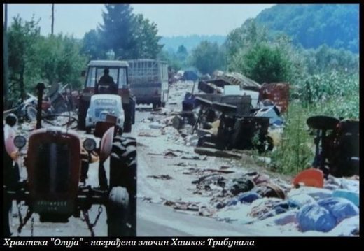 Click to enlarge Serbian civilians fleeing US/CRO