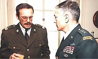 Click to enlarge Croatian general Kresimir Cosic and US supreme commander general Wesley Clark