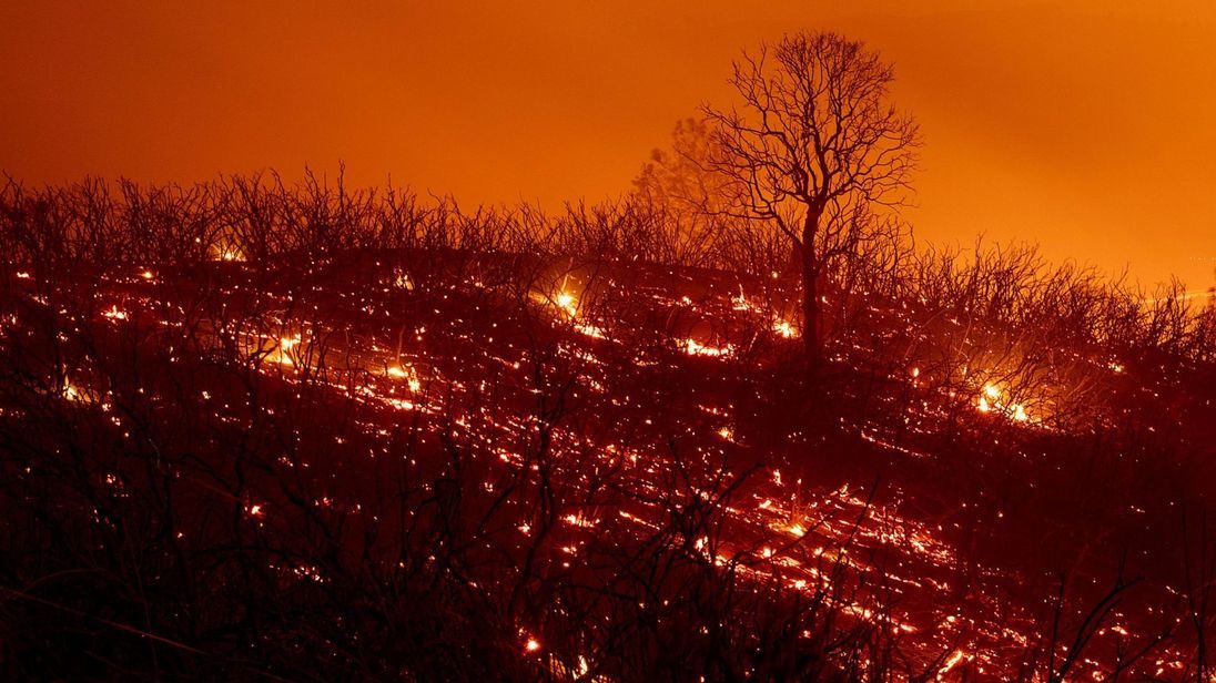 Click to enlarge California Mendocino Complex fire