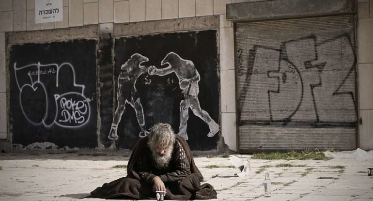 homeless man