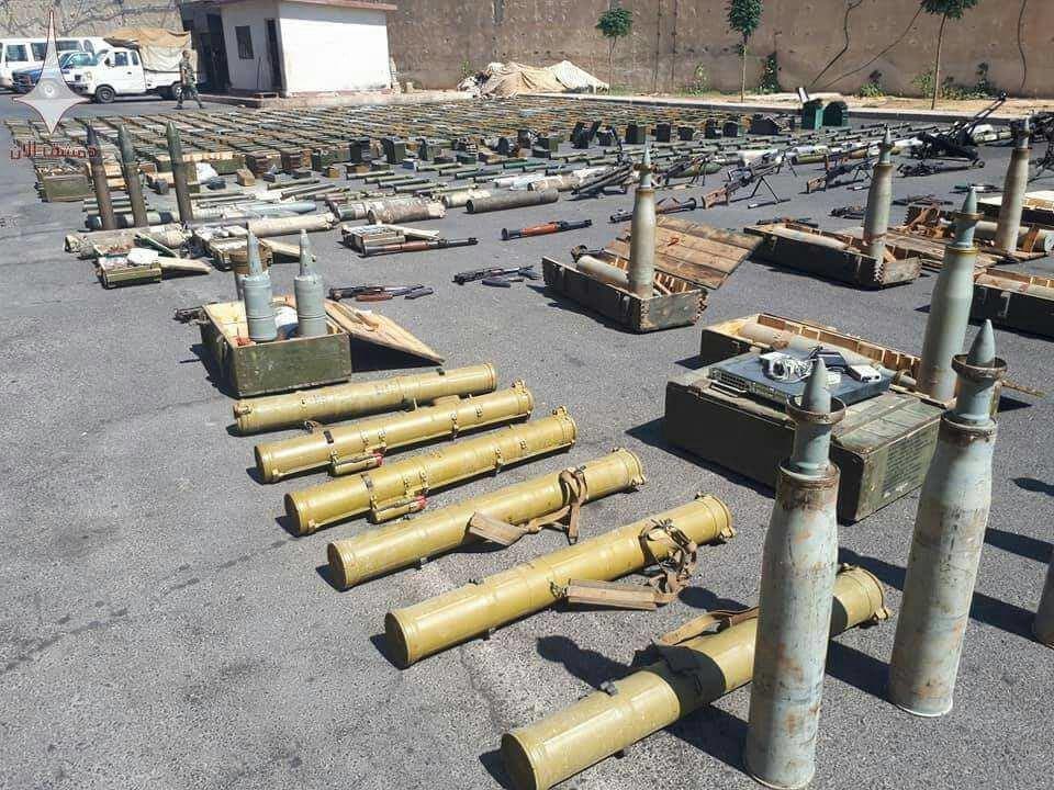 Confiscated weapons uncovered in Daraa