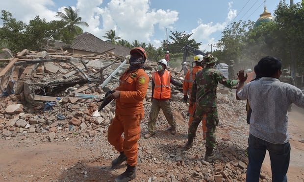Click to enlarge Lombok earthquake rescue