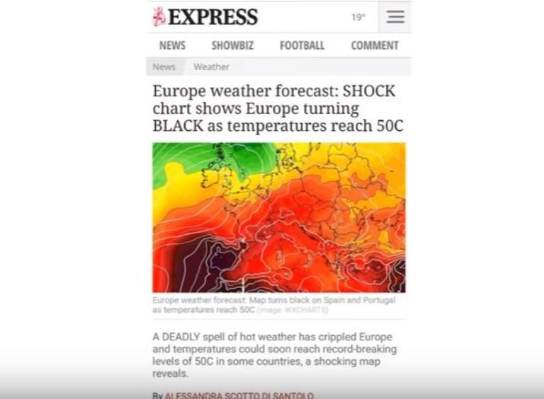 Extreme temps in Europe