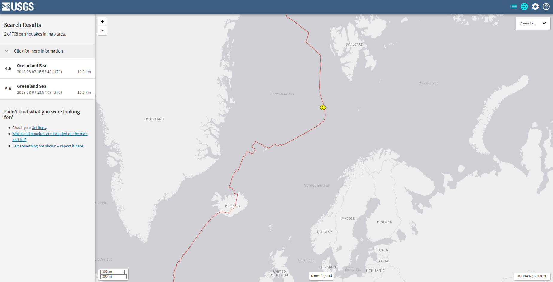 Click to enlarge quake greenland sea august 2018