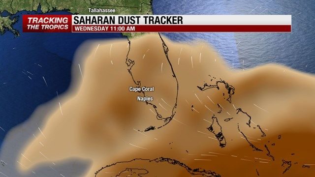 Click to enlarge saharan dust florida August 2018