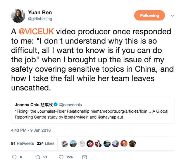 Yuan Ren tweet Vice