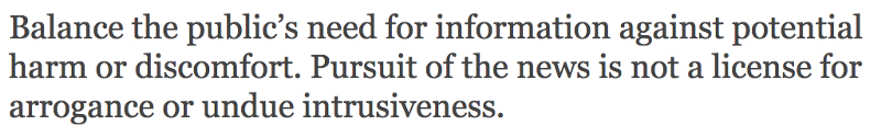 Click to enlarge Society of Professional Journalists Code of Ethics