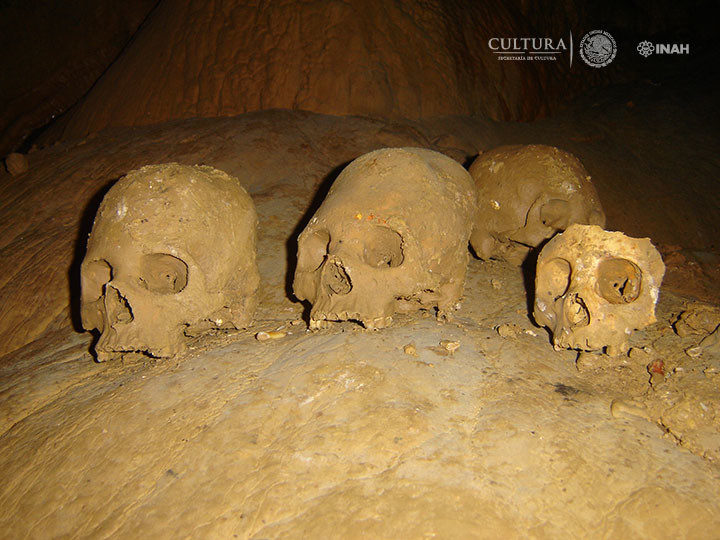 Click to enlarge Ancient Mayan skulls