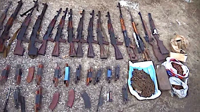 Click to enlarge Weapons cache