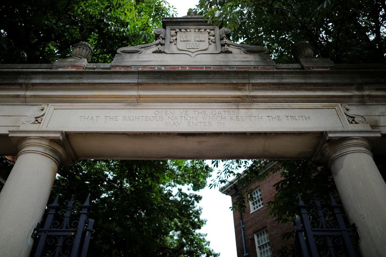 Click to enlarge Harvard gates