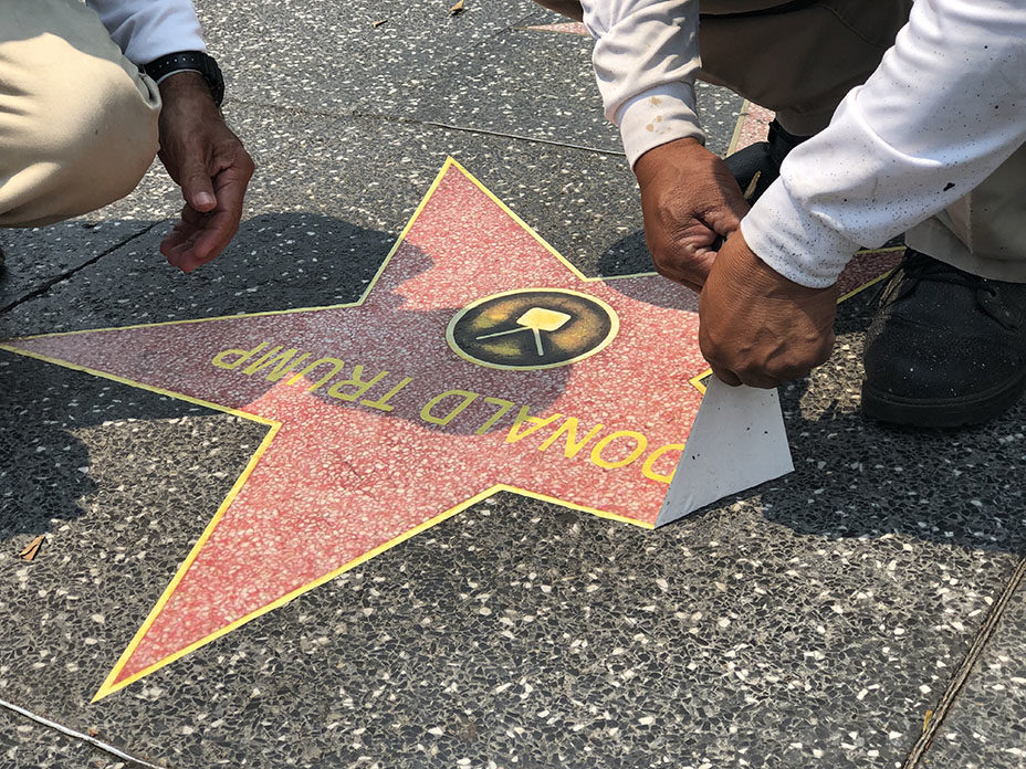 Click to enlarge trump star sticker laminate