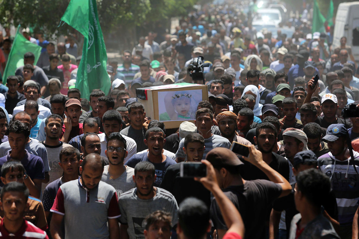 funeral toddler killed gaza