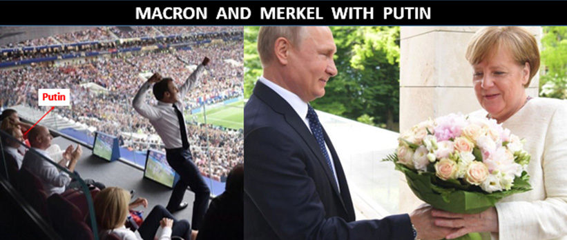Putin Merkel Macron